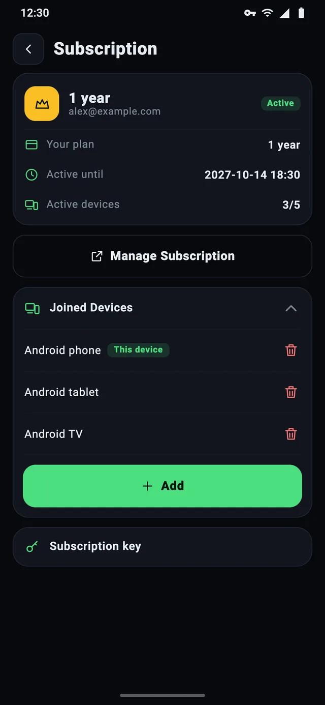 Up to 5 devices